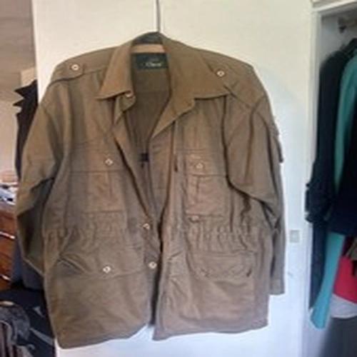 Vintage Orvis Fishing Jacket .Mens  L Khaki Cotton Multi-Pocket Fishing Hunting.