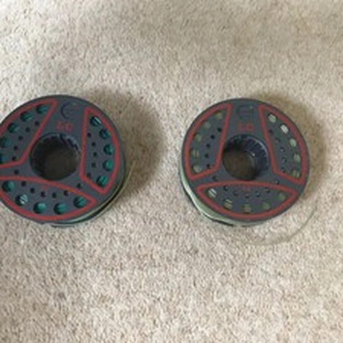 2 Spare Spool Spools for Leeda LC60 Fly Fishing Reel With Lines