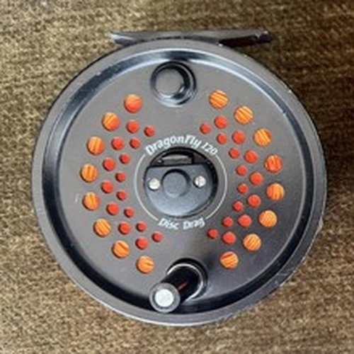 Leeda DragonFly 120 cartridge fly reel, 1 spare spool and two Hardy lines