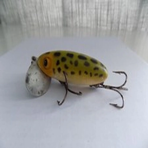 Fred Arbogast Vintage Fishing Lure Jitterbug 2.5” Original Lure Akron Ohio frog 