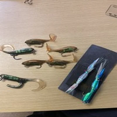 5 Rubber Jighead Lures and 2 Shrimp Lures for Freshwater Saltwater