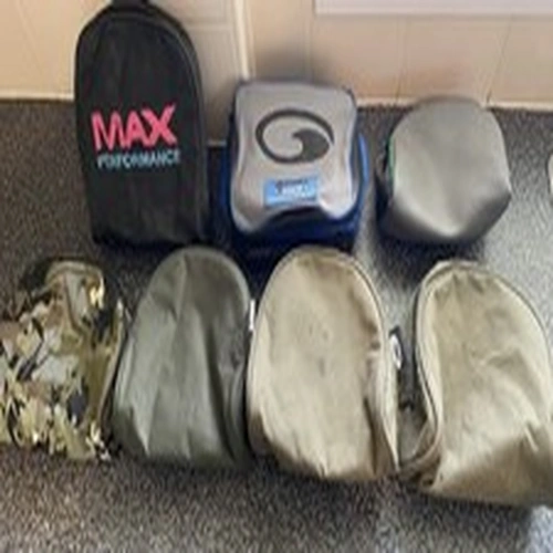 Job Lot Of 7 Fishing Reel Cases Fishing Gear Tackle Equipment 