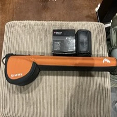 Simms Rod Case, 2 Fly Rods And Reels Set Up.