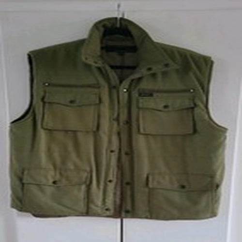 Vintage Champion Khaki Lightly Padded Fishing Bodywarmer Gilet Size Large 42"