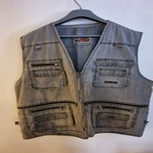 Peace Waistcoat Size XL Chest 46 Grey Multi Pockets Utility Cargo Gilet Vest