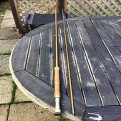allcocks Leander split cane fly rod 9’6”