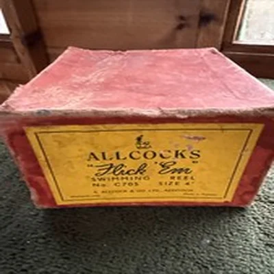 Alcock’s Flick Em Swimming Reel Box 