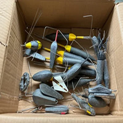 25 Sea Fishing Leads Weights. 5.7kg, 3-12oz, grippers, breakaways etc. Job Lot.