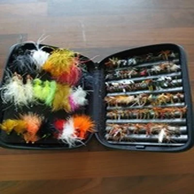 Fenwick Vinyl Fly Box/wallet with 140+ Flies