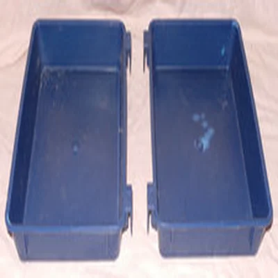 2 x blue shakespeare seatbox side trays V.G.C.