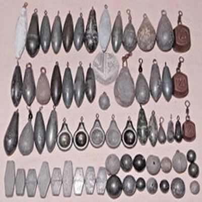 large job lot of 65 fishing lead & non toxic weights - bombs inc zinker cubes