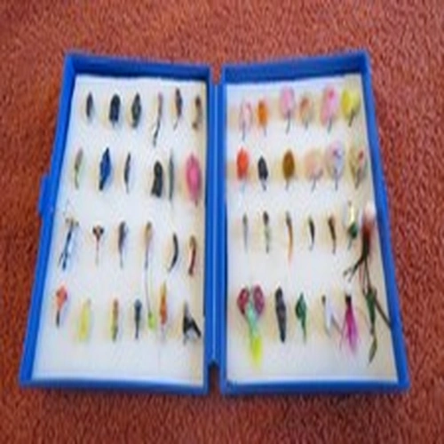 FLY  BOX  WITH  TROUT   FLIES  EGGS AND BUGS FLY FISHING  TACKLE