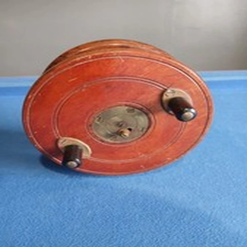 Vintage Starback Wood And Brass Fly Fishing Reel.good Working Order.