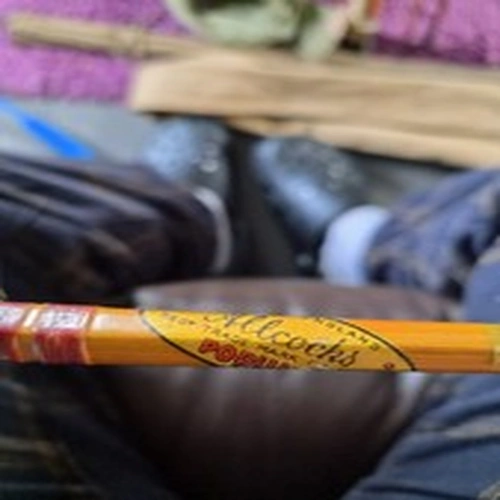Vintage Allcocks Popular split cane Fishing Rod.
