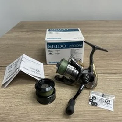 Shimano Seido 2500FA Fishing Reel with Box, Papers, Spare Washers  & Spare Spool