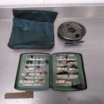 Intrepid Rimfly Fly Fishing Reel, With Flies And Box.