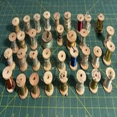 Vintage FLY TYING Metallic Wire Ribbon 30+ Spools • Fly Fishing Mixed Lot Used