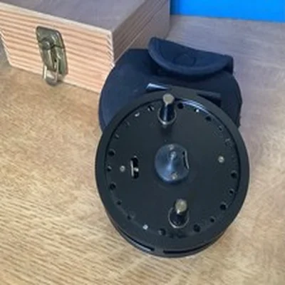 J. W. Young Rapidex II 2400 Centre Pin Reel - 4” - reel pouch & box.