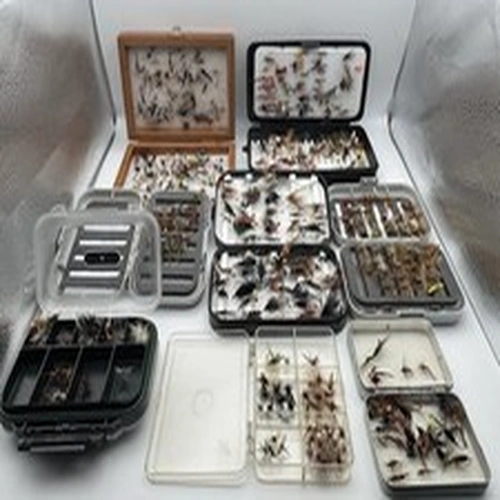 Large Collection Mixed Fly Fishing Flies Lot Trout Salmon Dry Nymph Wet Streamer