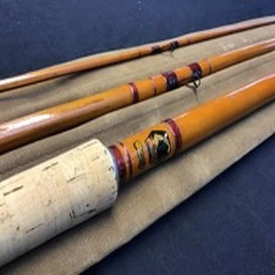 Rare early Milwards “Matchcraft” 14ft 3 piece whole and split cane Avon Rod and
