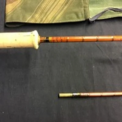 Rare vintage and early J S Sharpe “Scotia” 7ft 2 piece split cane spinning Rod
