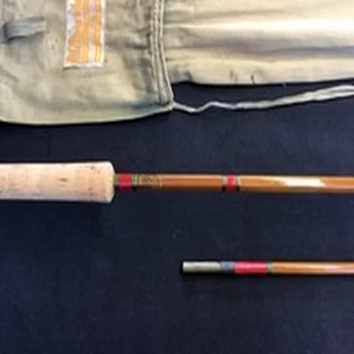 Rare Vintage Milwards spinversa 8ft 11" split cane spinning rod