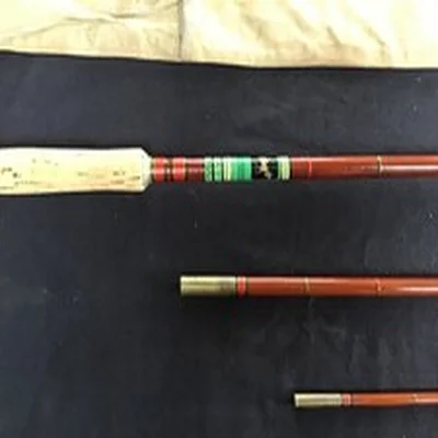 Vintage Allcocks Alglas 9ft fibreglass fly fishing rod excellent condition