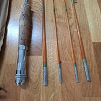 Vintage Split Cane Dual Use Fly/Spinning Fishing Rod. 8' and 5' 4".