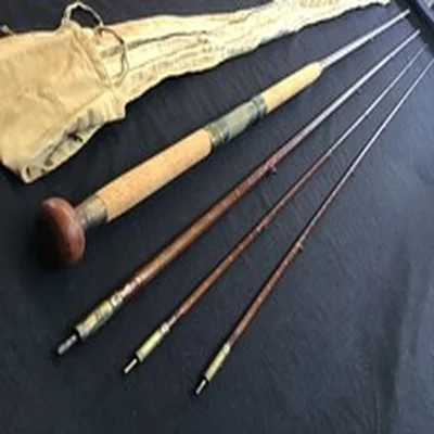 Vintage early Unbranded “Salmon Rod” 14ft 3 piece (plus spare tip) greenheart Fl