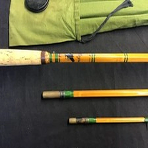 Rare vintage Allegro “Pandion” 13ft #10/11, 3 piece split cane Fly Rod, bag and