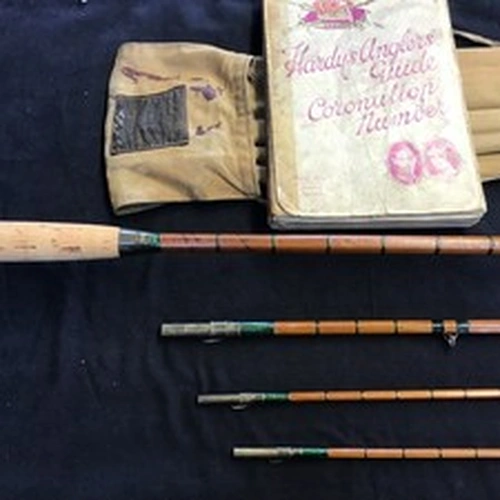 Rare Vintage Hardy Loch Leven 11ft 6" fly fishing rod with catalogue 1937