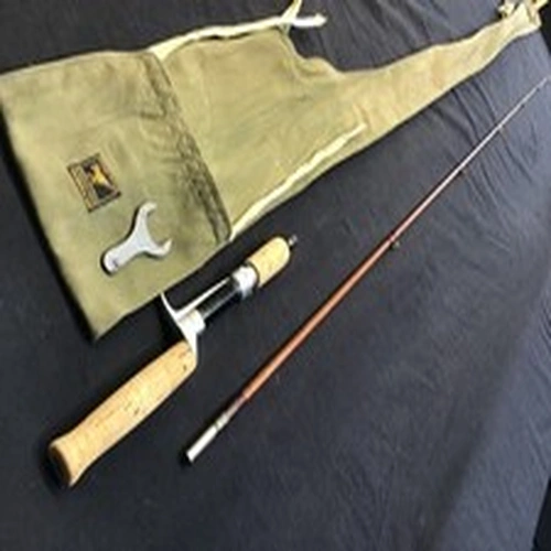 Rare early Hardy (H J S) 5ft 6” split cane Spinning Rod with detachable handle a