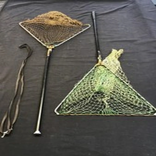 Lot of 2 x Allcocks Vintage Salmon  Landing Nets" for Fly Fishing. VGC