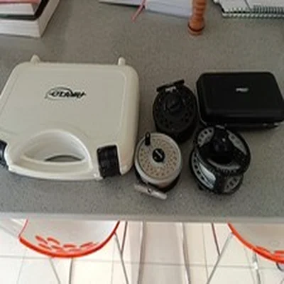 Fly Fishing Bundle 3 X Reels And 2 Cases Of Flies