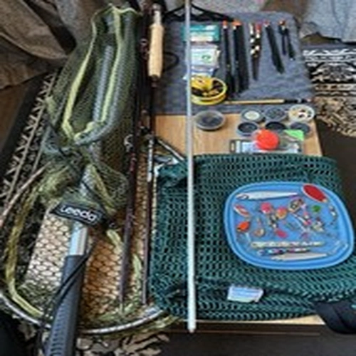 Leeda Fladen Shakespeare Fishing Tackle Job Lot Bundle. Rod Floats Nets Etc