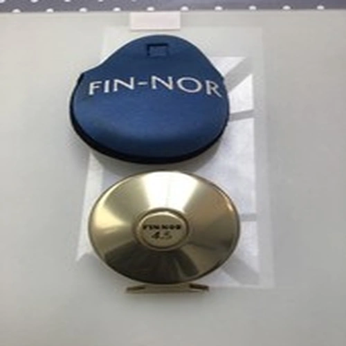 Fin-Nor 4.5” Direct drive Salmon Fly Reel Gold Big Game + Case VGC