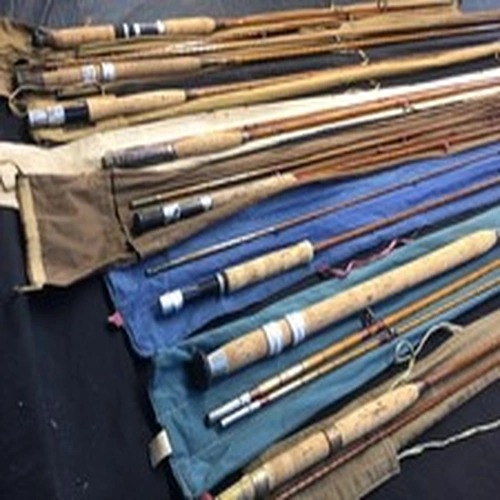 8 x Split cane Fly fishing rods Salmon & Trout huge Joblot