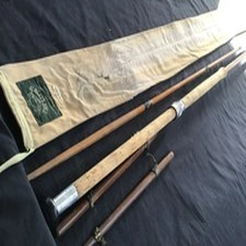 Vintage Farlows London 14ft Split Cane Salmon Fly Rod No.19200 With Original Bag