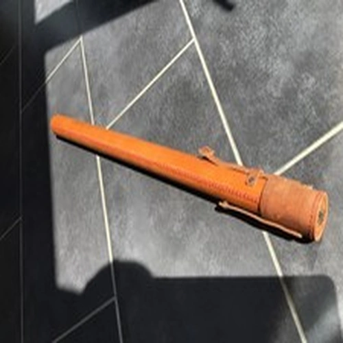 Handmade Leather Fly Rod Tube Case Edelweiss Alpine Style Fishing Rod Carrier