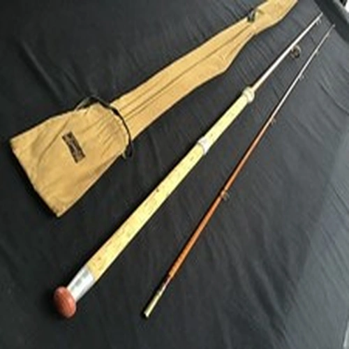 Vintage B James "Richard Walker Mk IV Avon" 10ft 2pc split cane Avon Rod + bag