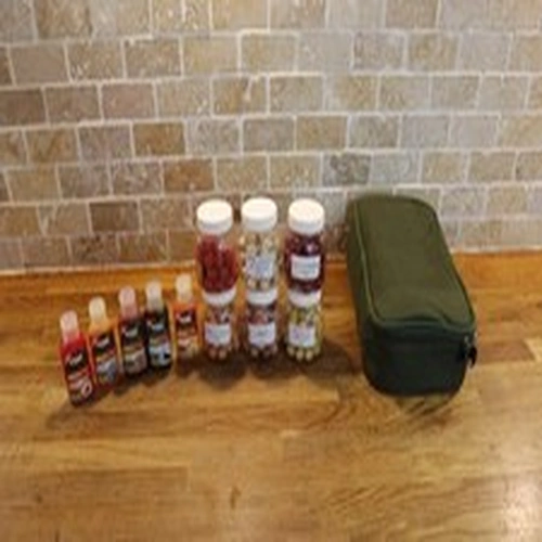 GLUG POP UP POUCH FULL OF POP UPS  & LIQUID CARP SET UP FISHING  JOB LOT BAIT