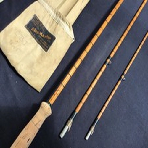 Rare Vintage Alex Martin “The Thistle Dry Fly Rod” 9ft 3 piece split cane Fly Ro
