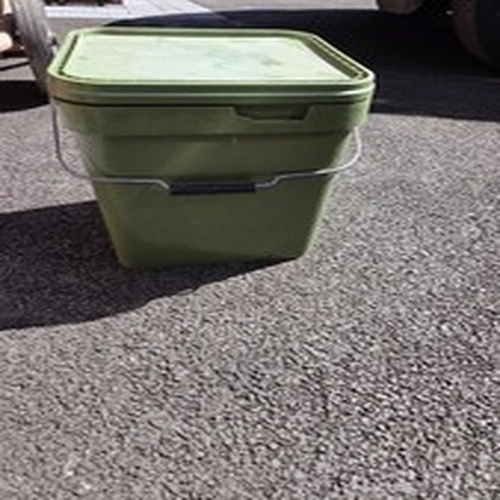 Fishing Bait Bucket With Selection Of Pellets