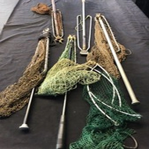 Vintage Hardy Bros & others Landing Nets Job Lot Folding Nets huge Joblot