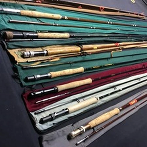Vintage Huge joblot x 8 fly fishing rods 8ft 6” To 10ft lenghts # 7-10