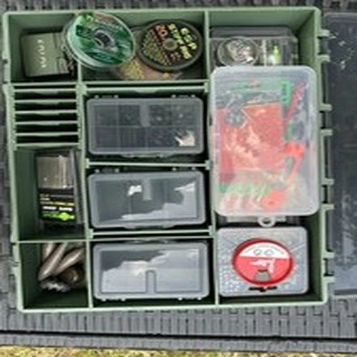 Fishing Tackle Box with Multiple Items