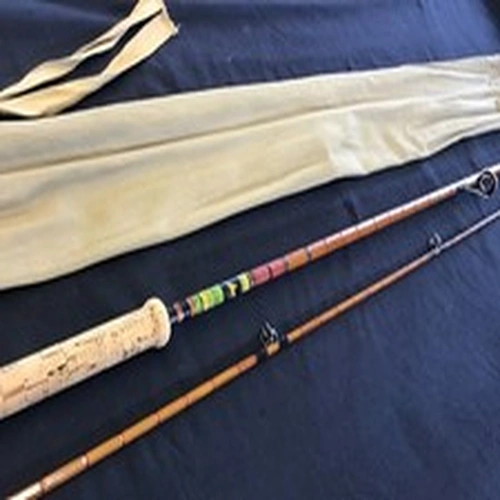 Vintage S Allcock Carp Superb Split Cane Carp Rod 2 Piece With Original Bag