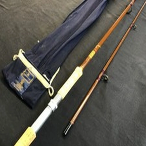 Vintage Hardy "Fibalite Spinning No1" 10ft 2pc fibreglass Spinning Rod + bag