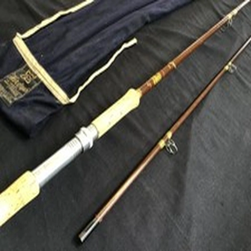 Vintage Hardy “Fibalite Spinning No1” 10ft 2 piece fibreglass Spinning Rod + bag