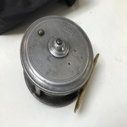 Vintage J.S. Walker Bampton & Co Alnwick 3” Fly Reel Brass Foot Trout Reel